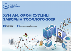 Хүн ам, орон сууцны завсрын тооллого 2025